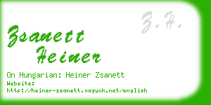 zsanett heiner business card